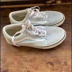 women’s light blue vans sneakers